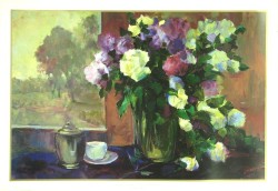 Roses in the Window by Jacqueline Kamin