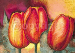 Red Tulips On Fire by Mylene De Kleijn