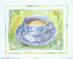 Blue China Cup by Lucy Davies