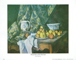 Peaches & Pitcher by Paul Cezanne