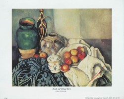 Dish of Peaches by Paul Cezanne