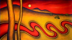 Red Horizons I by Marian Rennie