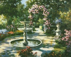 Garden Fountain by T C Chiu