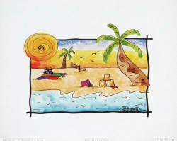 Beach Days VI by D Stimson