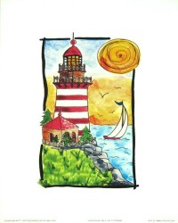 Lighthouse Sails I by D Stimson