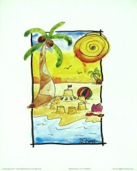Beach Days I by D Stimson