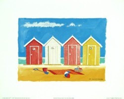Seaside Beach Huts by Martin Wiscombe