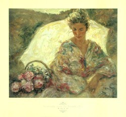 Sentada con la Sombrilla by Jose Royo