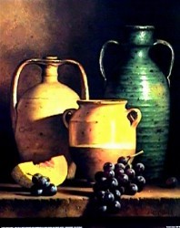 Jugs on a Ledge by Loran Speck