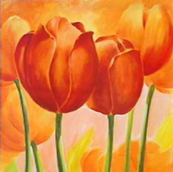 Peach Tulips by Susanne Bach