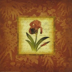 Iris Woodblock by Elizabeth Brownd