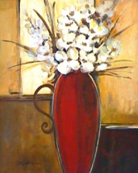 Crimson Pottery I by Joy Alldredge