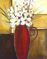 Crimson Pottery II by Joy Alldredge