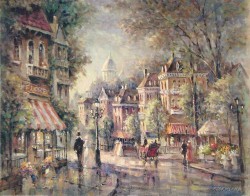 French Scene II by George Bjorkland