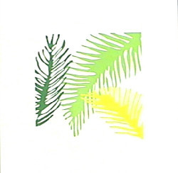 Tropical Leaves White by Denise Duplock