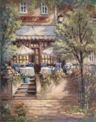 Outdoor Cafe I by George Bjorkland