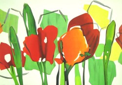 Rote Blumen Trilogie II by Walter Muth