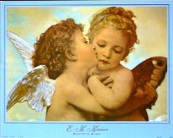 First Kiss by William Adolphe Bouguereau