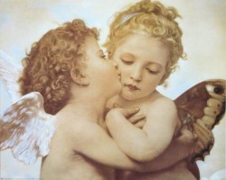First Kiss by William Adolphe Bouguereau