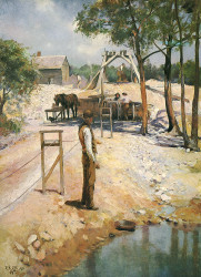 Mining Scene Creswick 1893 by Walter Withers