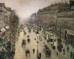 Boulevarde Montmartre by Jacob Camille Pissarro