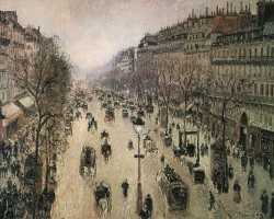 Boulevarde Montmartre by Jacob Camille Pissarro