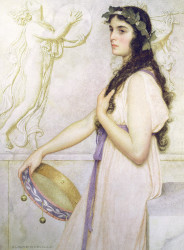 Girl with Tambourine by C Lawrence