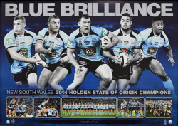 Blue Brilliance - New South Wales 2014 State Of Origin Champions Limited Edition of 1000  Certificate Of Authenticity