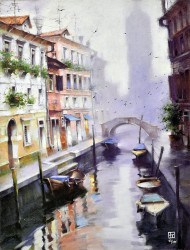 Morning Clock Tower by Vakhtang