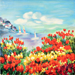 Poppies in the Wind by Zina Roitman