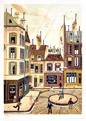 Paris Scene by Eugene Valentin