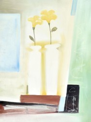 Two Vases with Yellow Flowers by Da Silva