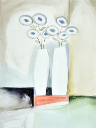 Two Vases with Blue Flowers by Da Silva