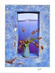 Red Tulips Over the Sea by Cebo