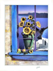 Sunflowers & the Green Urn by Cebo
