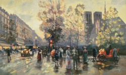 Landscape with Notre Damme by Valery Gromov