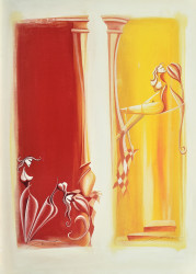 Rot Gelbe Frau by Jorg Schroder