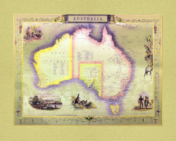 Gold Map of Australia by John Rapkin