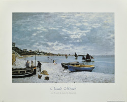 La Plage A Sainte Adresse by Claude Monet