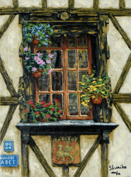 Windows of France (Raw Float) by Viktor Shvaiko - Stretched Canvas