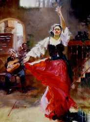 The Main Attraction (White Float) by Pino Daeni - Stretched Canvas