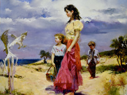 Birds of Paradise Stretched Canvas by Pino Daeni - Stretched Canvas