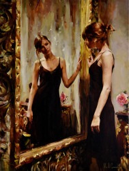 Timeless Beauty  (Gold Float) by Michael & Inessa Garmash - Stretched Canvas