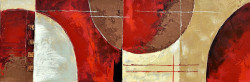 Red Abstract by Stretched Canvas