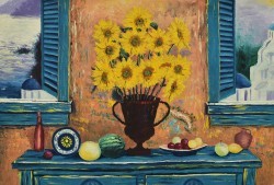 Sunflowers and Fruit