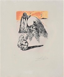 La Vida es Sueno - Vieillard A La Tete de Mort by Salvador Dali