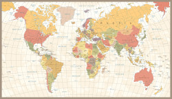 Cork World Map 002 (With Adhesive) by world map cork board