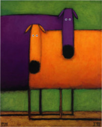 Purple & Orange Dogs