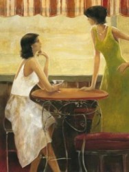 Friends at the Cafe by Miguel Dominguez