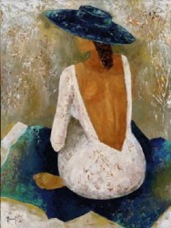 Femme Au Chapeau  by Veronique Mansart